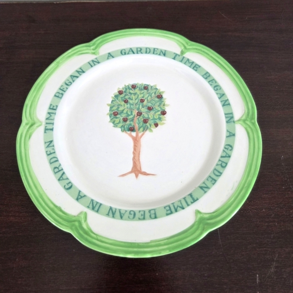 Time Began in a Garden PORTA Plate Flower Talk Barbara Wilson Bernarda Portugal - Picture 5 of 11